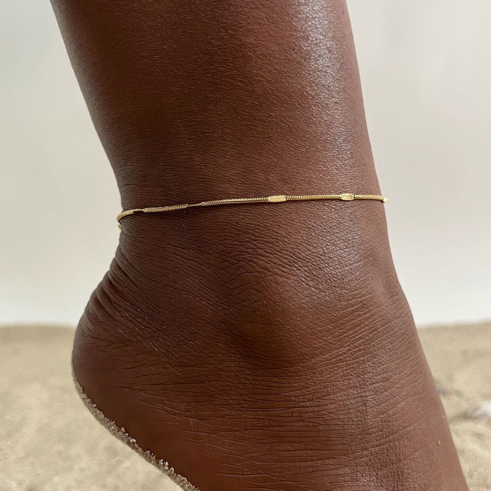 Jc Jewelry & Watches - Tobilleras de cadena de serpiente aplastadas