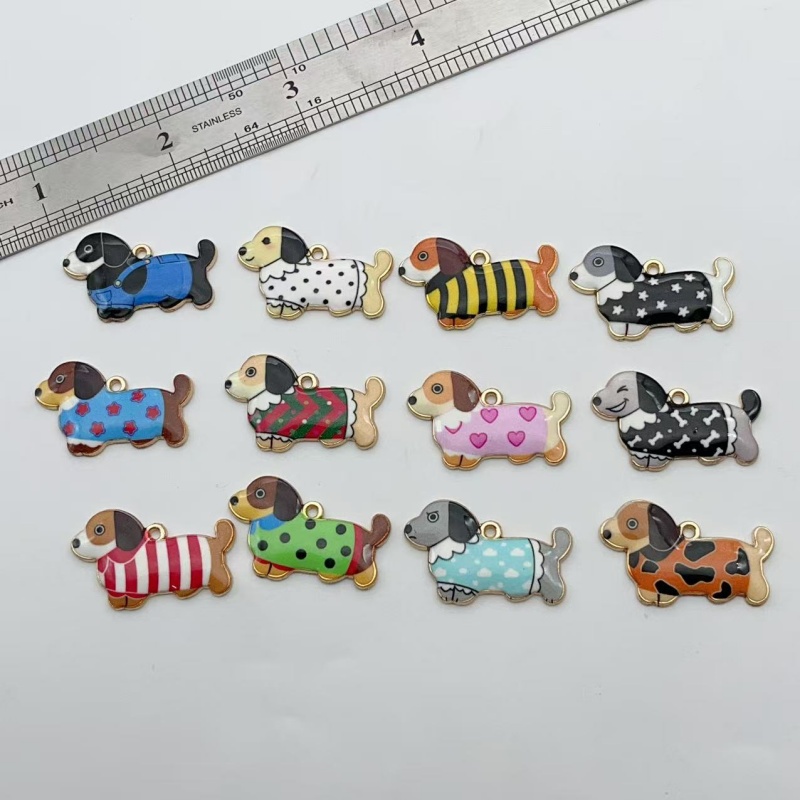 Drop Earrings - 12 piezas de colgantes de perro
