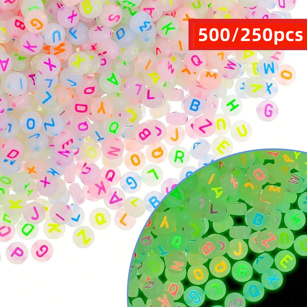 Jewelry Quotes - 500/250 Uds. Cuentas acrílicas brillantes de