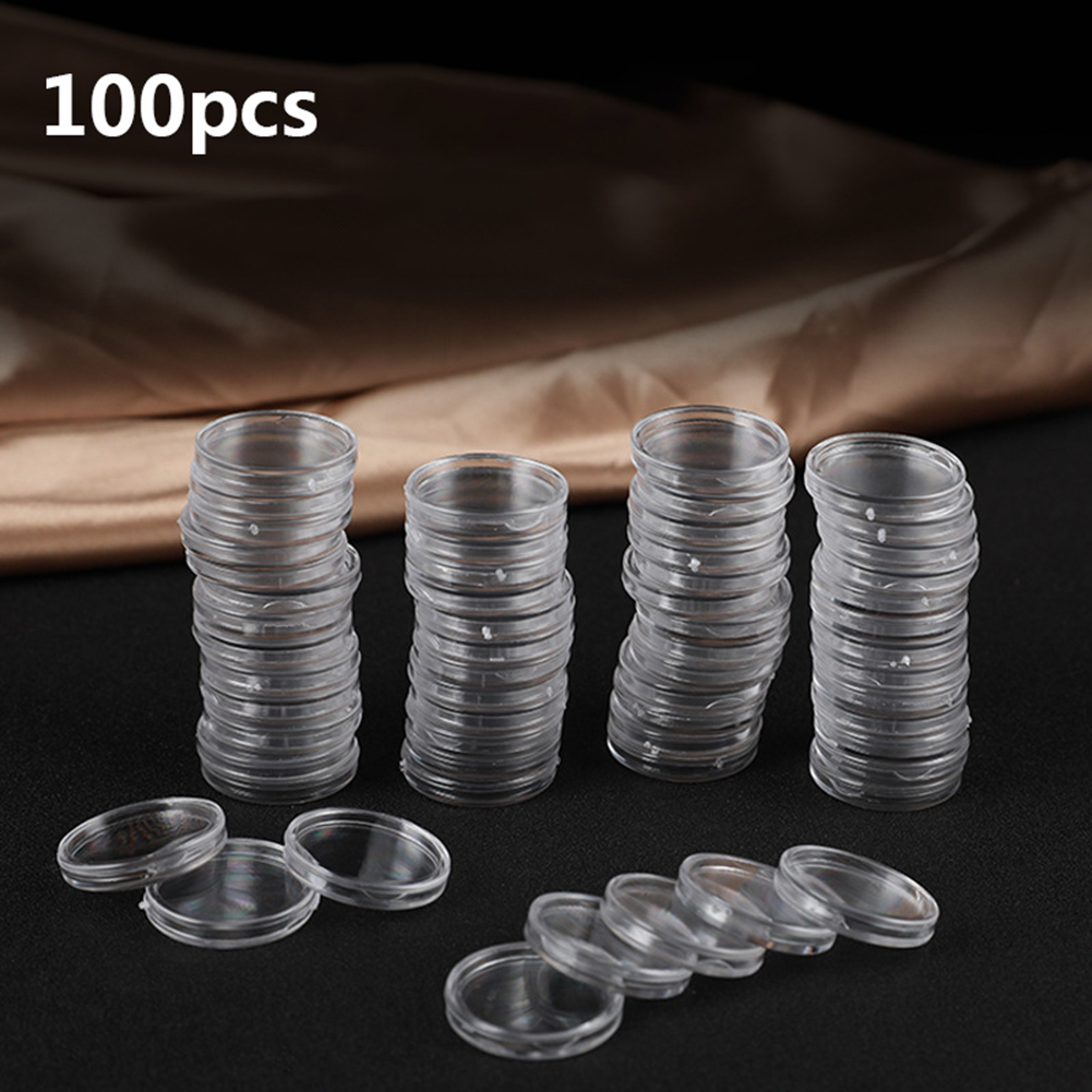 Collectors Coins Jewelry & Watches Of Smithtown - 100 Cajas Redondas Transparentes de Plástico