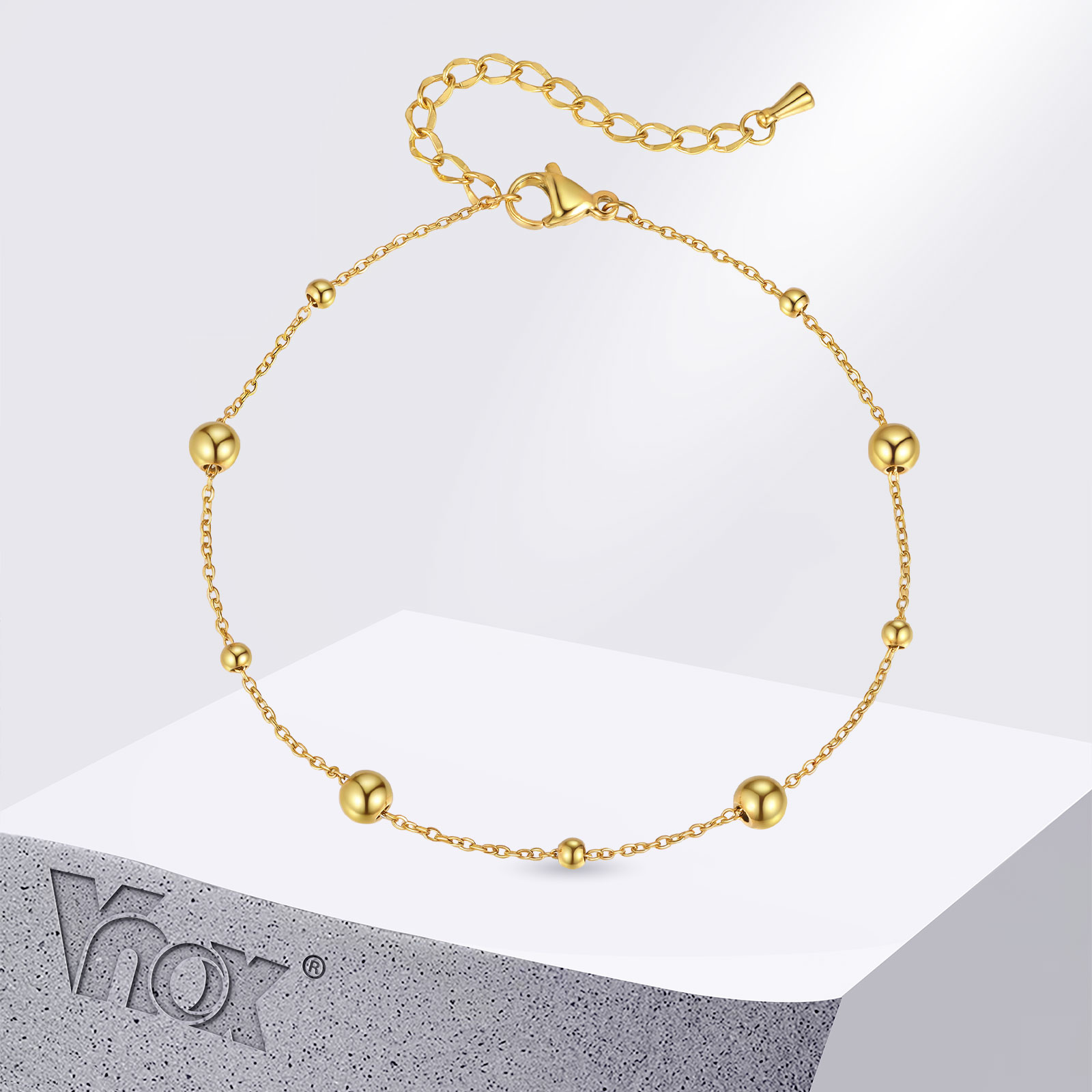 Jc Jewelry & Watches - Tobilleras Vnox de acero inoxidable con
