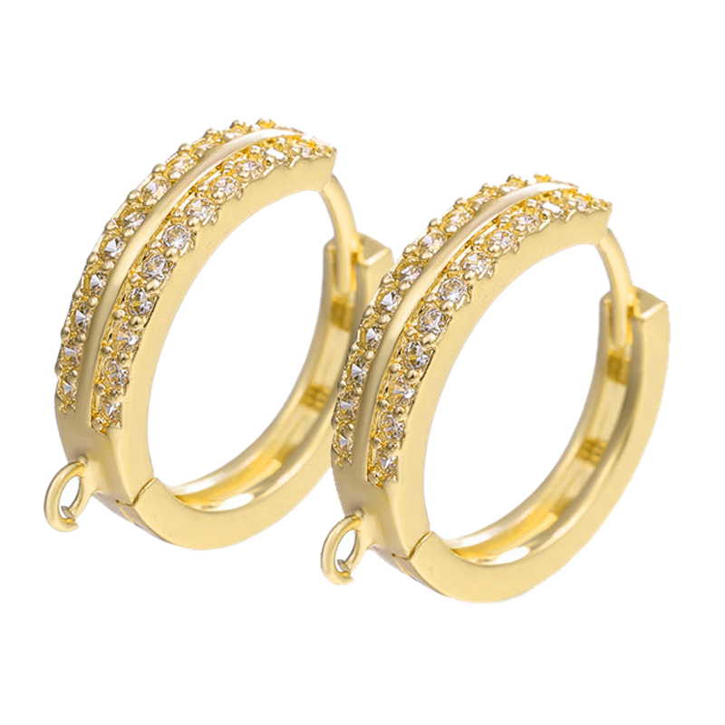 Hoop Earrings - Juya 2 4 unids/lote DIY 18K