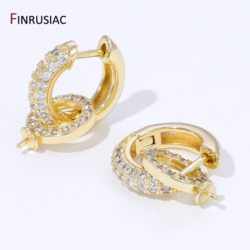 Hoop Earrings - Pendiente de aro de circón con