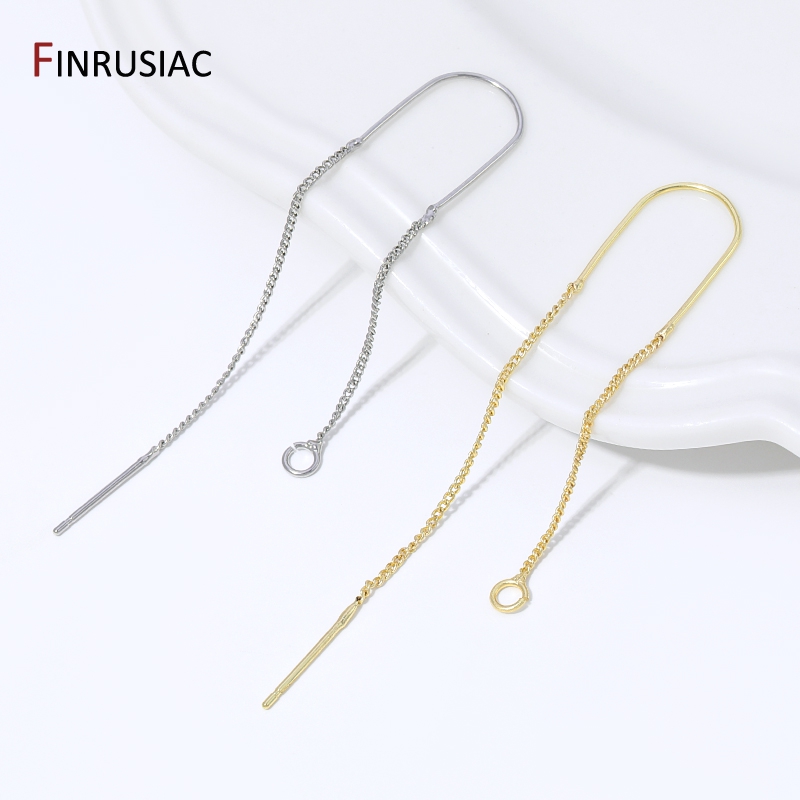 Drop Earrings - Pendientes colgantes de cadena larga con