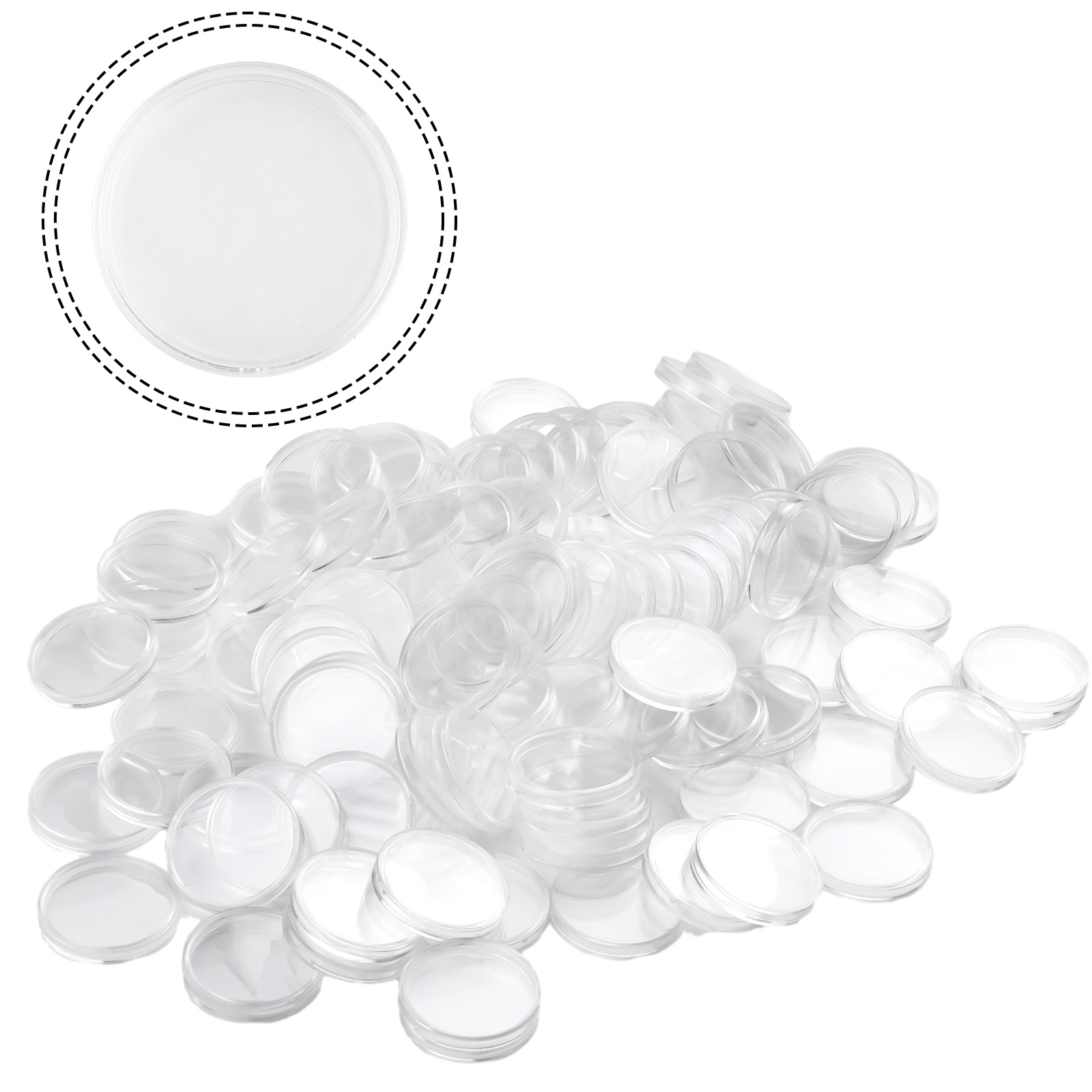 100 Cápsulas Transparentes de  - Collectors Coins Jewelry & Watches Of Smithtown reseña y precio