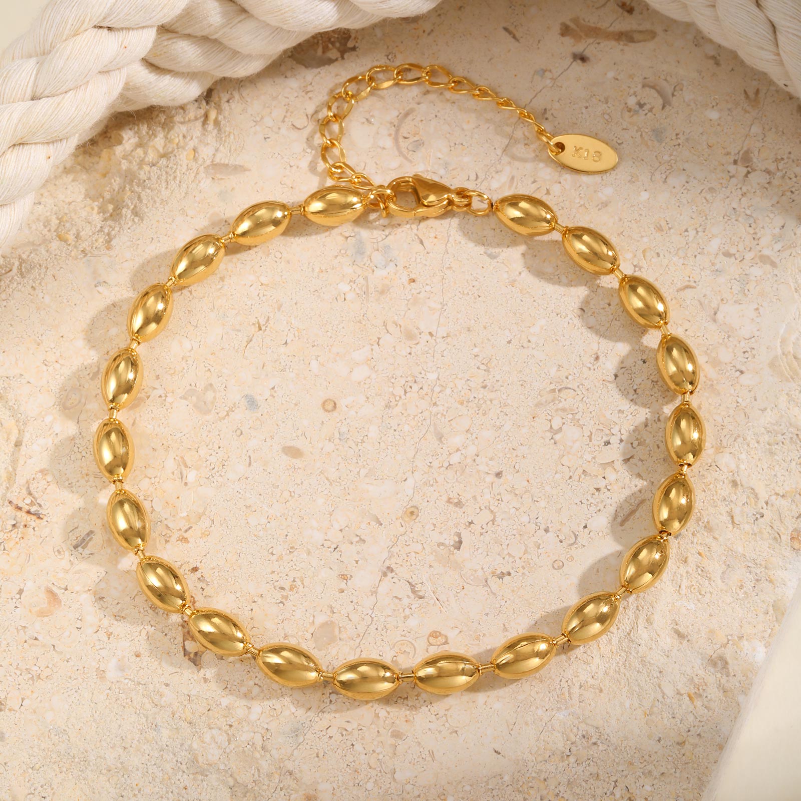 Tobillera de cadena de cuentas - Jc Jewelry & Watches reseña y precio
