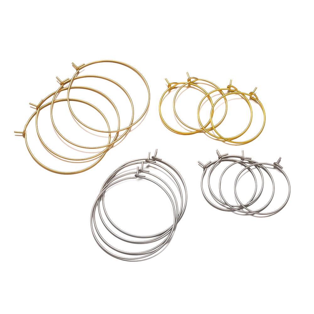 50 Piezas de Aros de Acero Ino - Hoop Earrings reseña y precio