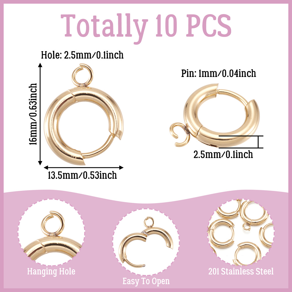 10 piezas de ganchos para pend - Hoop Earrings reseña y precio