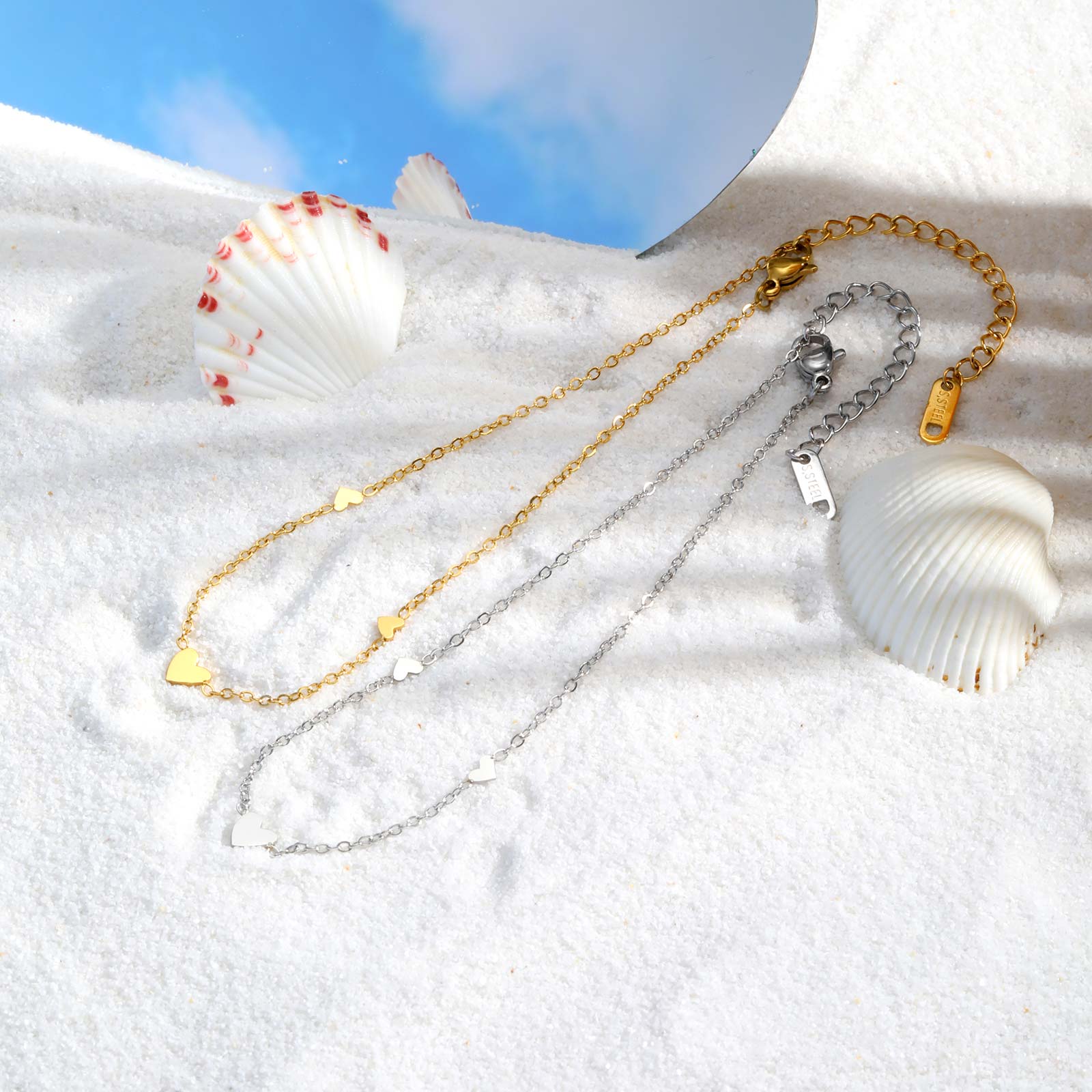 Tobilleras de corazón de acero - Jc Jewelry & Watches reseña y precio