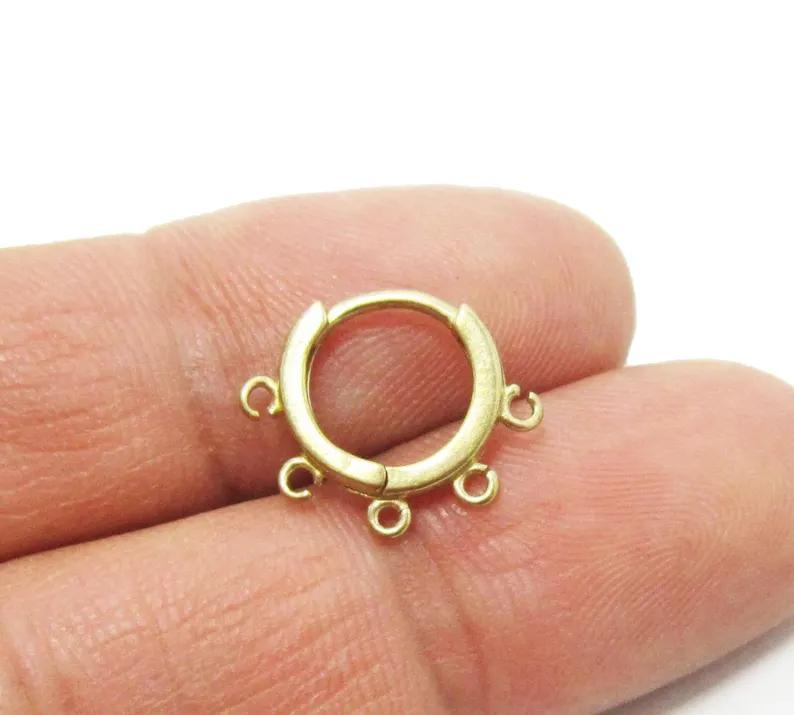10 aros de latón para las orej - Hoop Earrings reseña y precio