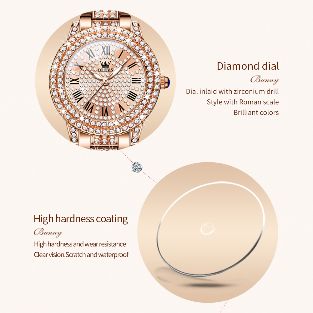 OLEVS 9943 reloj de cuarzo Ori - Jewelry Watches For Women reseña y precio
