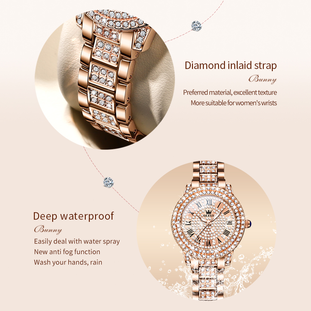 OLEVS 9943 reloj de cuarzo Ori - Jewelry Watches For Women reseña y precio